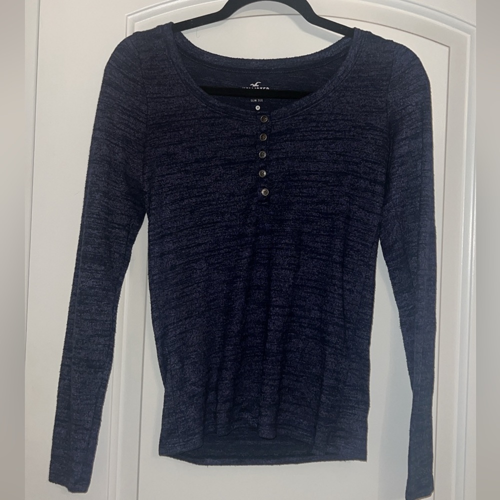 Navy Blue Button Down Long Sleeve